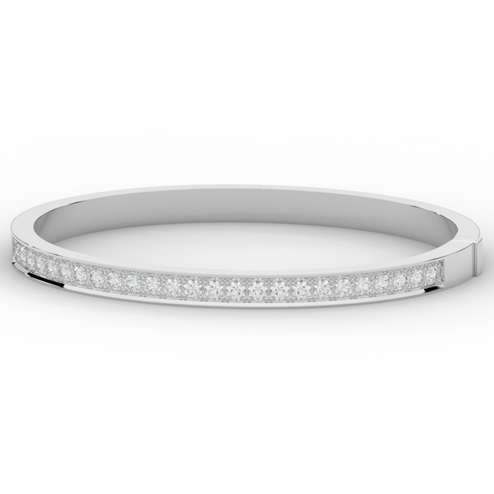 1.25CT.TW ROUND LAB DIAMOND BANGLE