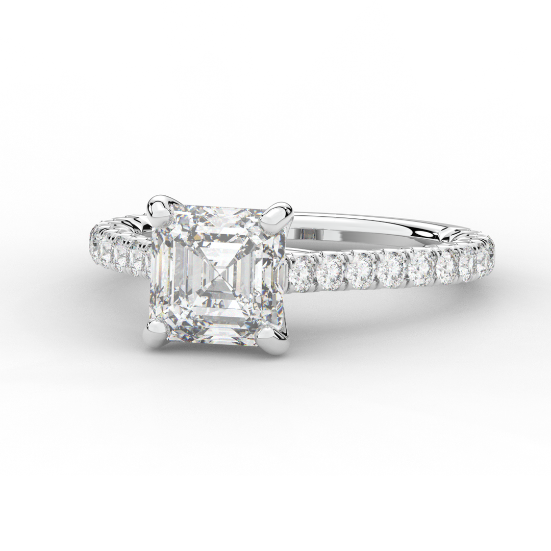 2.40CT.TW ASSCHER LAB DIAMOND ENGAGEMENT RING