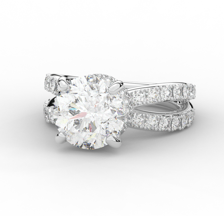 6.25CT.TW ROUND LAB DIAMOND ENGAGEMENT RING