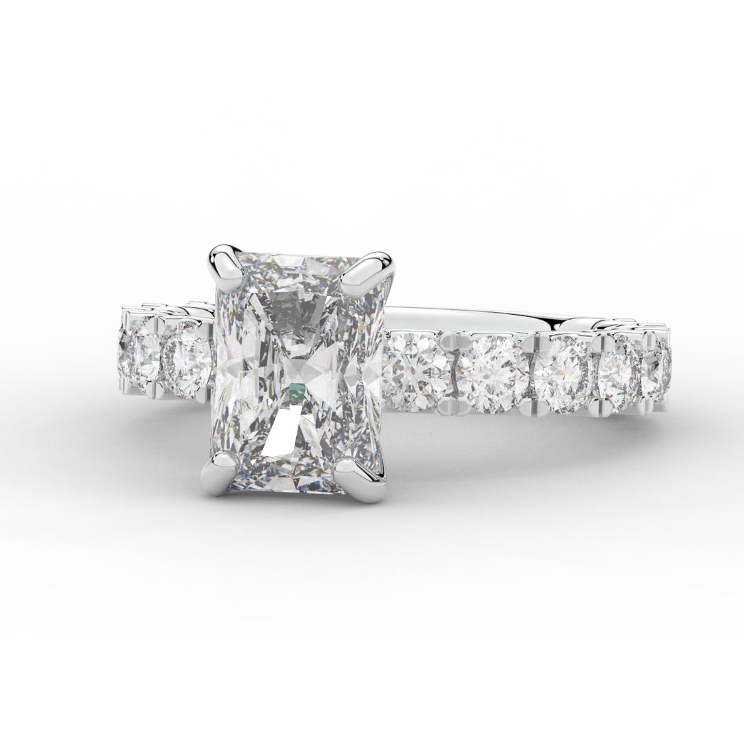 4.35CT.TW RADIANT LAB DIAMOND ENGAGEMENT RING