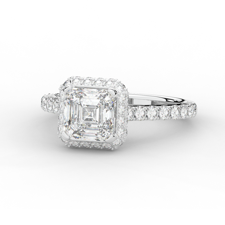 2.75CT.TW ASSCHER LAB DIAMOND HALO ENGAGEMENT RING