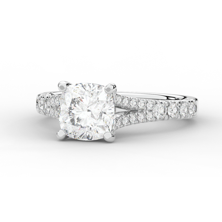 2.45CT.TW CUSHION LAB DIAMOND ENGAGEMENT RING