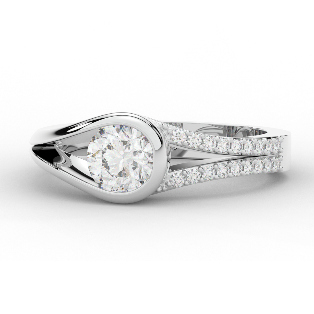 1.10CT.TW ROUND LAB DIAMOND SOLITAIRE ENGAGEMENT RING