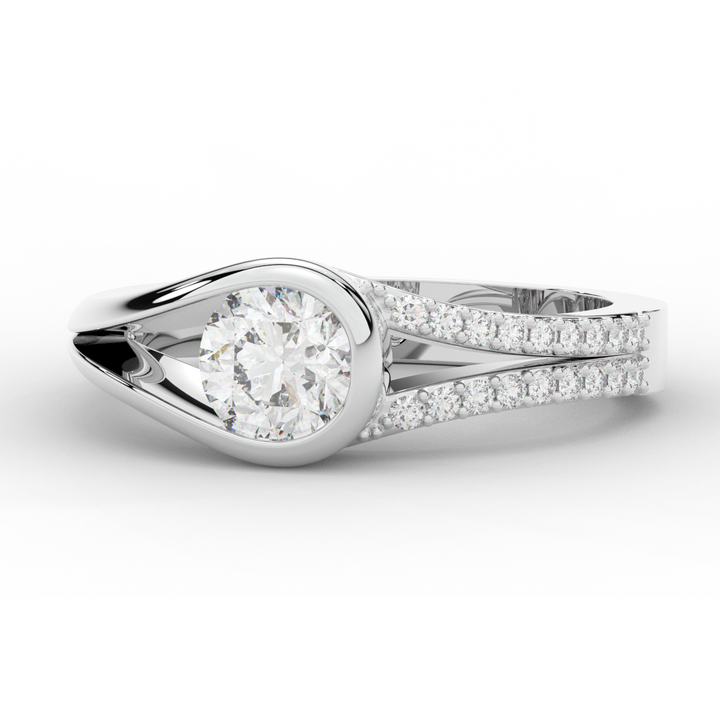 1.10CT.TW ROUND LAB DIAMOND SOLITAIRE ENGAGEMENT RING