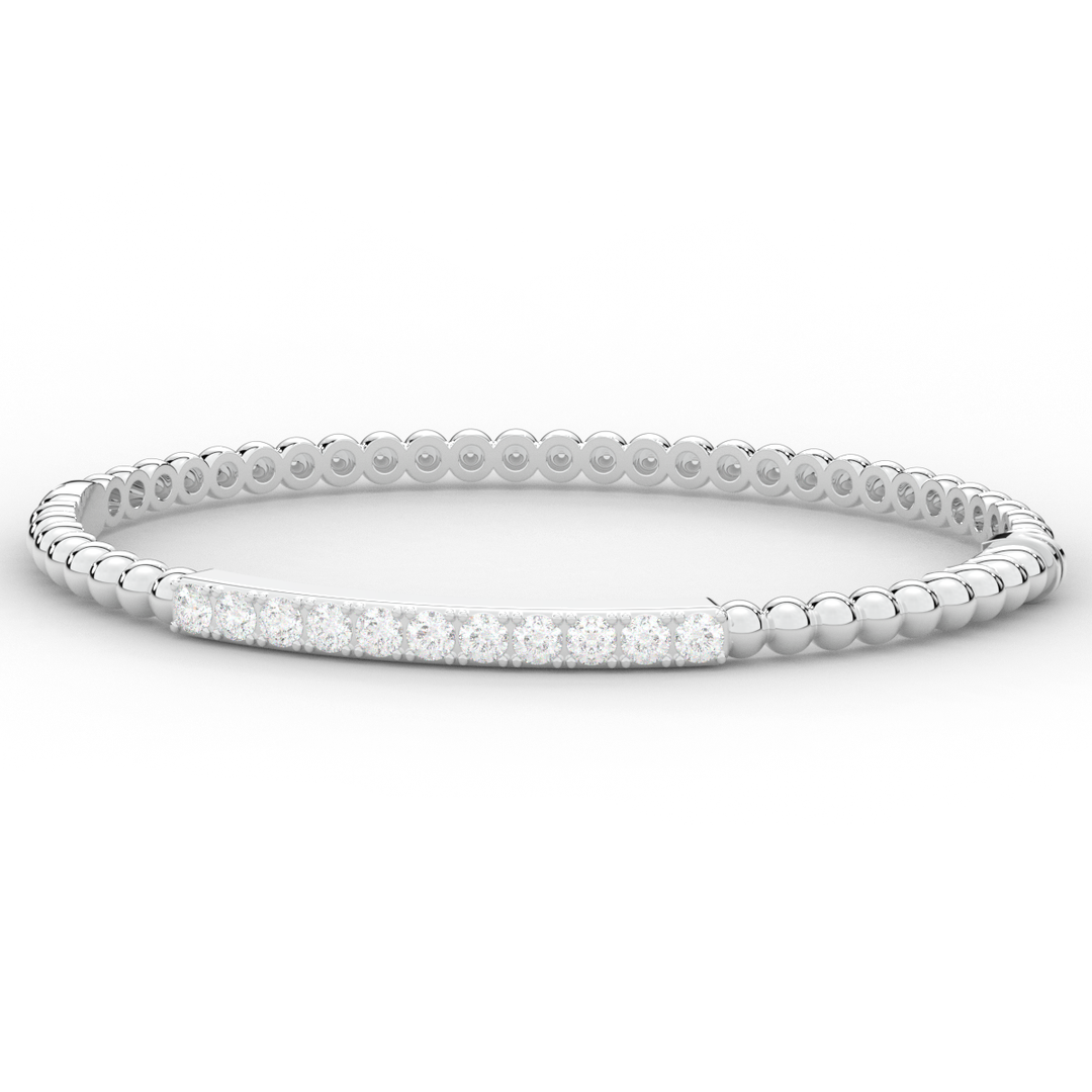 1.10CT.TW ROUND LAB DIAMOND BANGLE