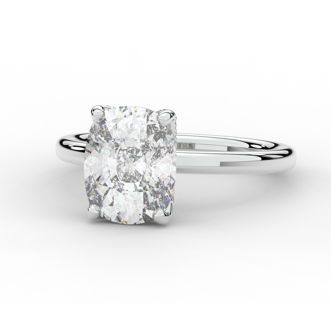 3.10CT.TW CUSHION LAB DIAMOND ENGAGEMENT RING