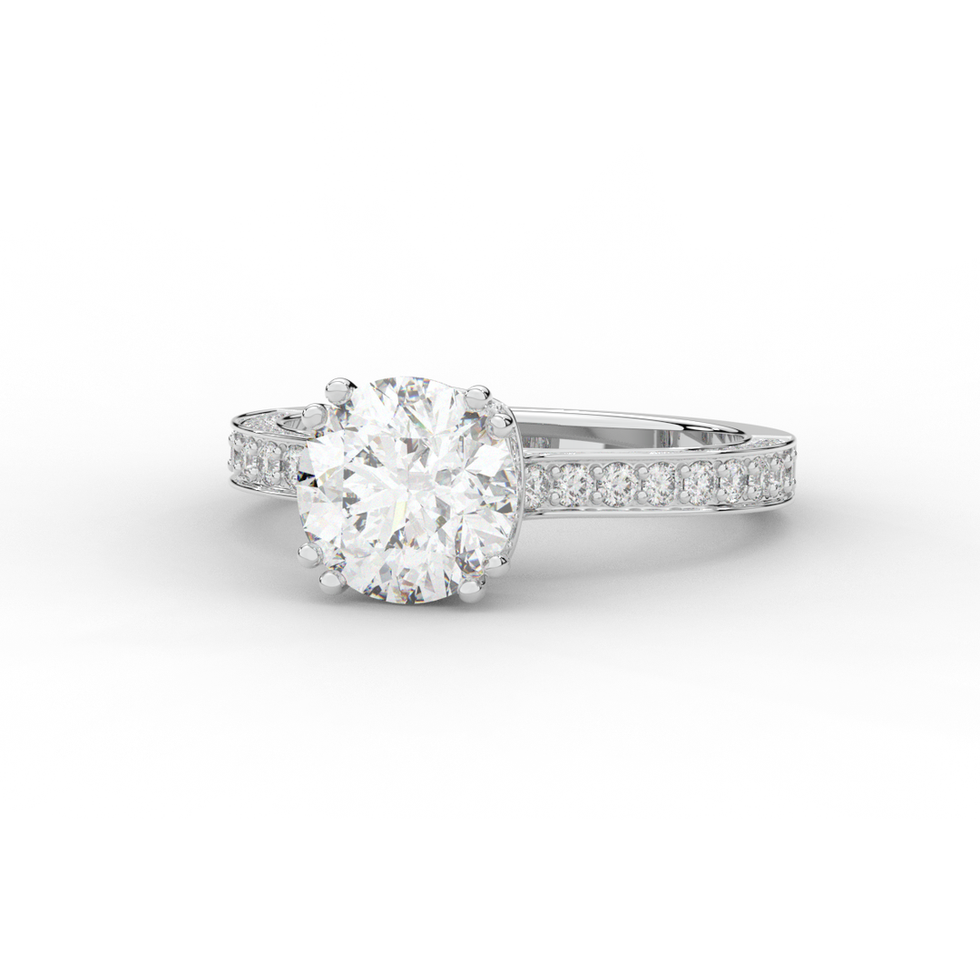 2.60CT.TW ROUND LAB DIAMOND SOLITAIRE ENGAGEMENT RING