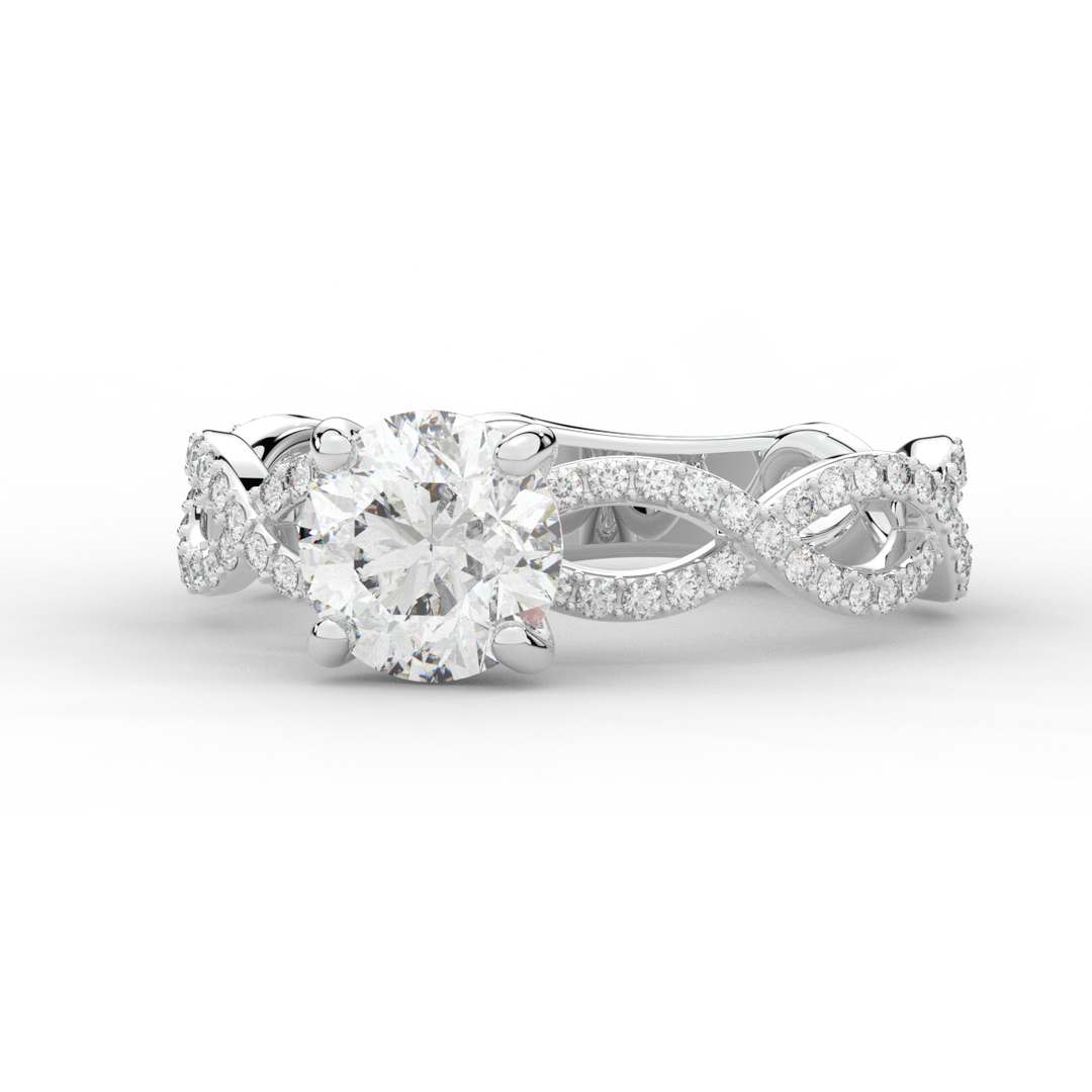 1.30CT.TW ROUND LAB DIAMOND ENGAGEMENT RING