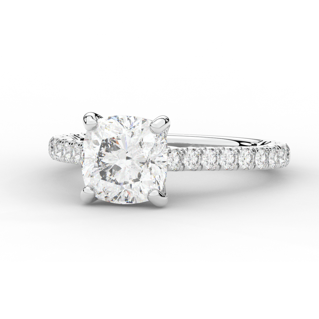 2.40CT.TW CUSHION LAB DIAMOND ENGAGEMENT RING