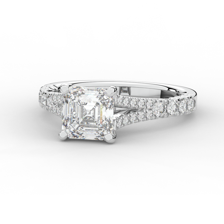 2.45CT.TW ASSCHER LAB DIAMOND ENGAGEMENT RING