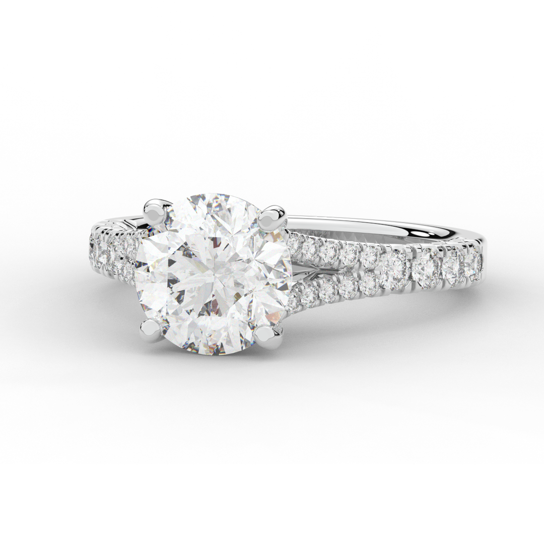 2.45CT.TW ROUND LAB DIAMOND ENGAGEMENT RING