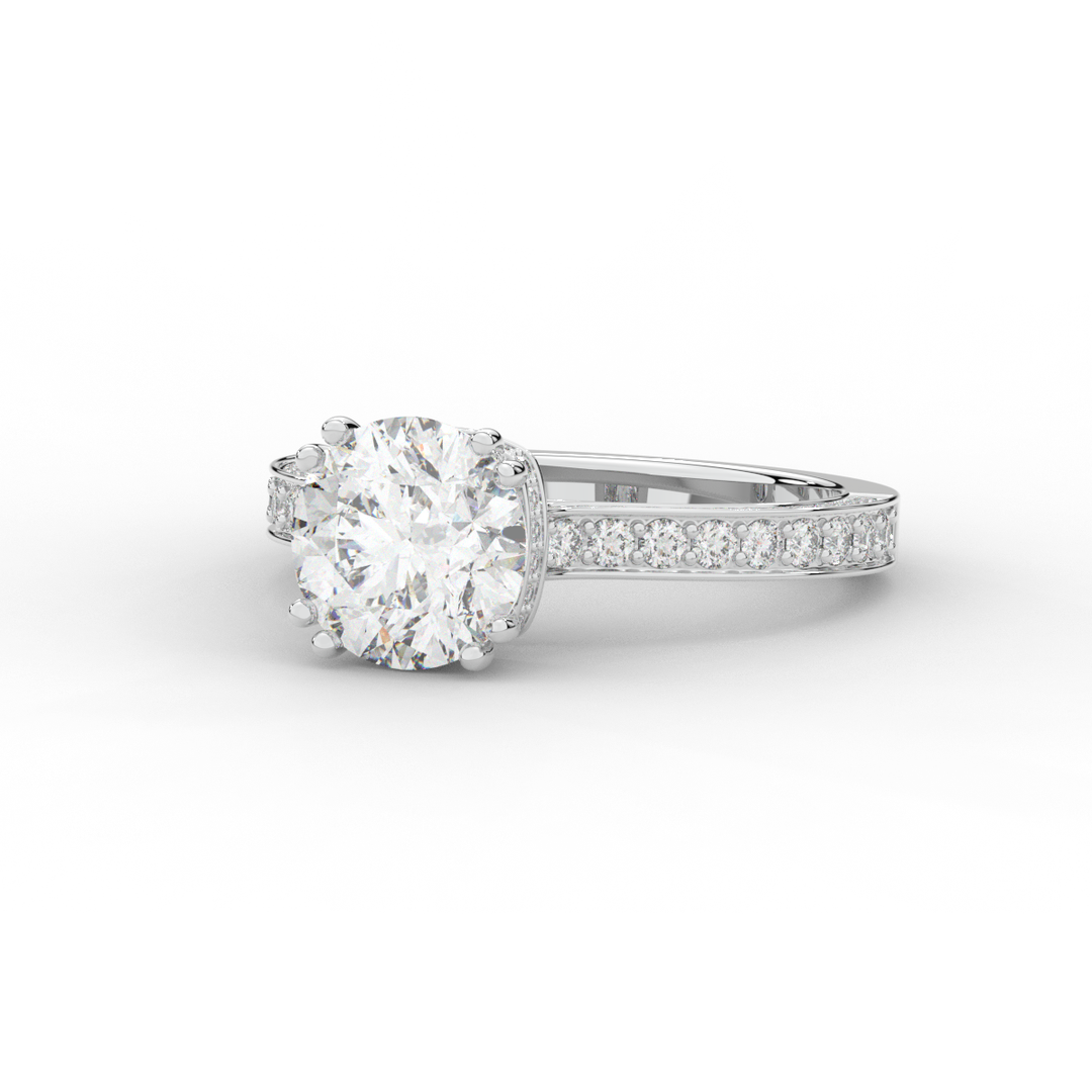 2.60CT.TW ROUND LAB DIAMOND SOLITAIRE ENGAGEMENT RING