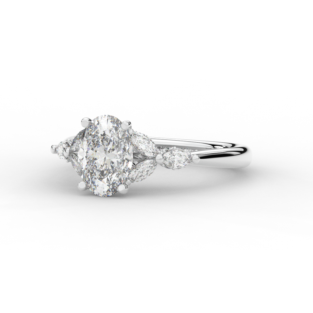 2.00CT.TW OVAL LAB DIAMOND ENGAGEMENT RING