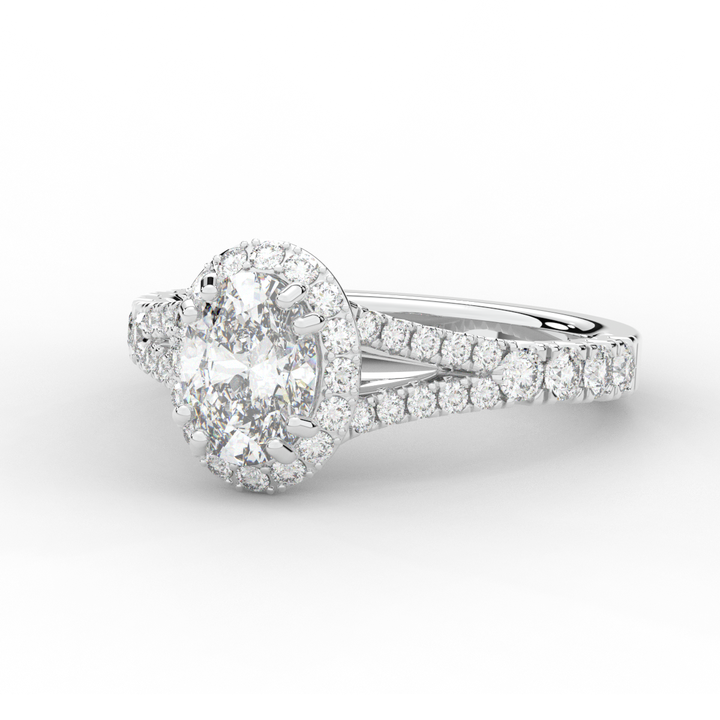 1.60CT.TW OVAL LAB DIAMOND ENGAGEMENT RING