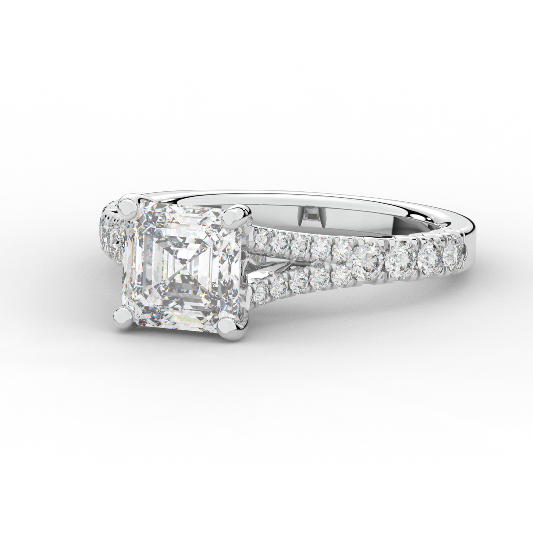 2.45CT.TW ASSCHER LAB DIAMOND ENGAGEMENT RING