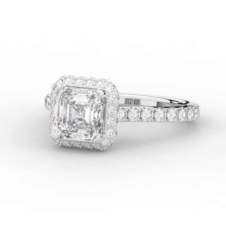 2.75CT.TW ASSCHER LAB DIAMOND HALO ENGAGEMENT RING