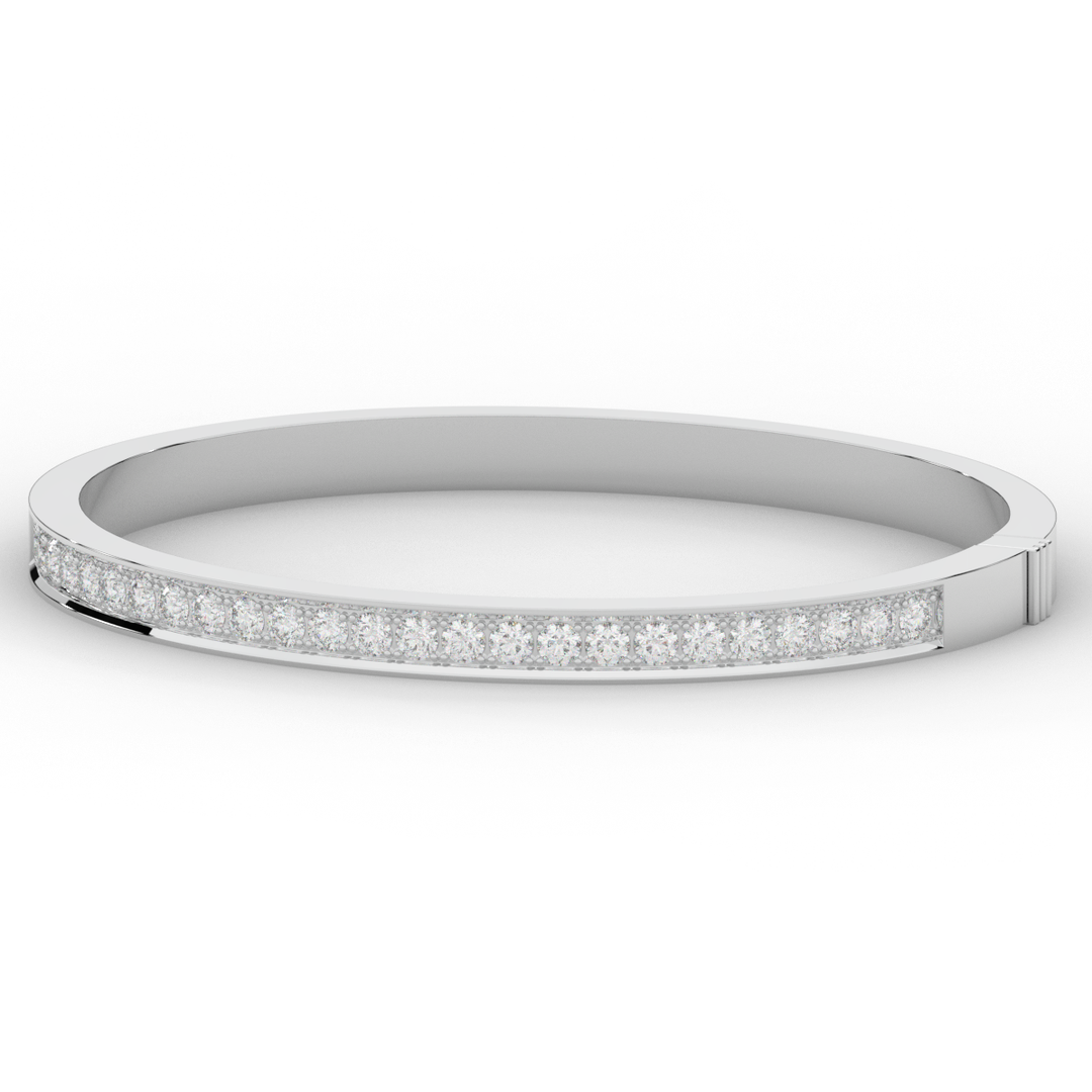 1.25CT.TW ROUND LAB DIAMOND BANGLE