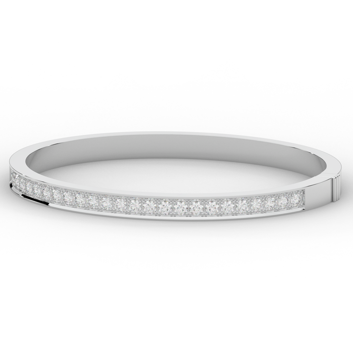 1.25CT.TW ROUND LAB DIAMOND BANGLE