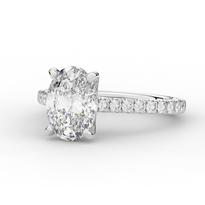 2.40CT.TW OVAL LAB DIAMOND ENGAGEMENT RING