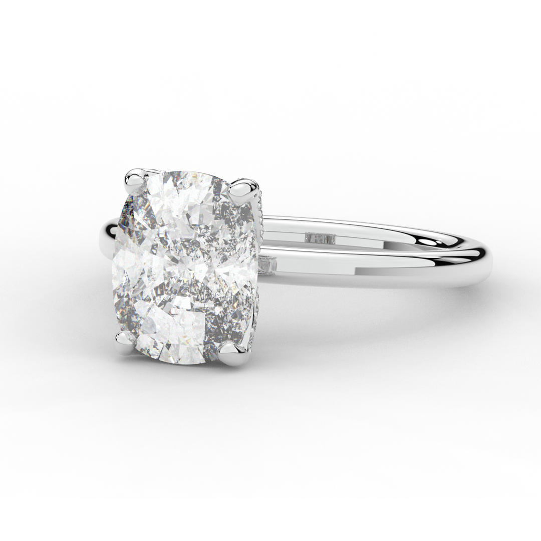 3.10CT.TW CUSHION LAB DIAMOND ENGAGEMENT RING