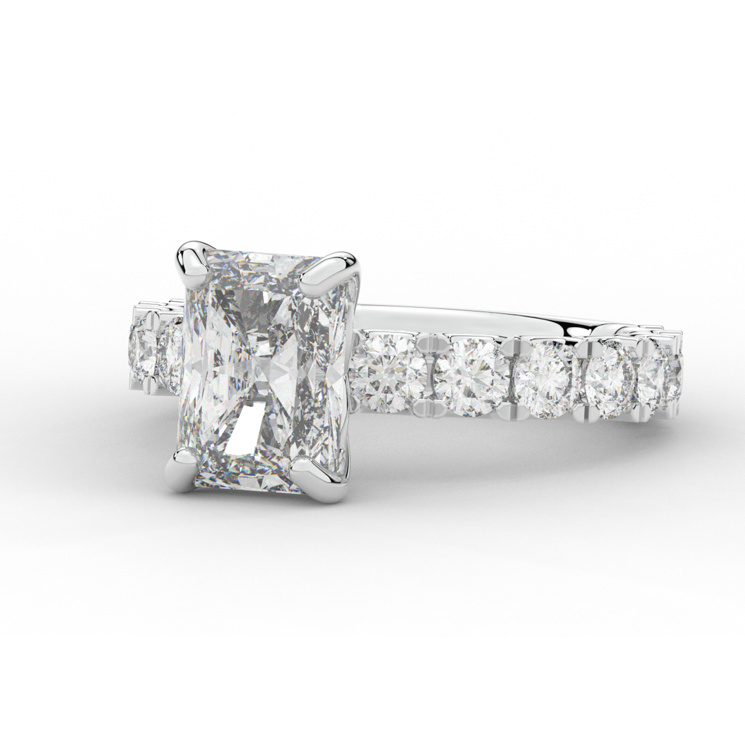 4.35CT.TW RADIANT LAB DIAMOND ENGAGEMENT RING