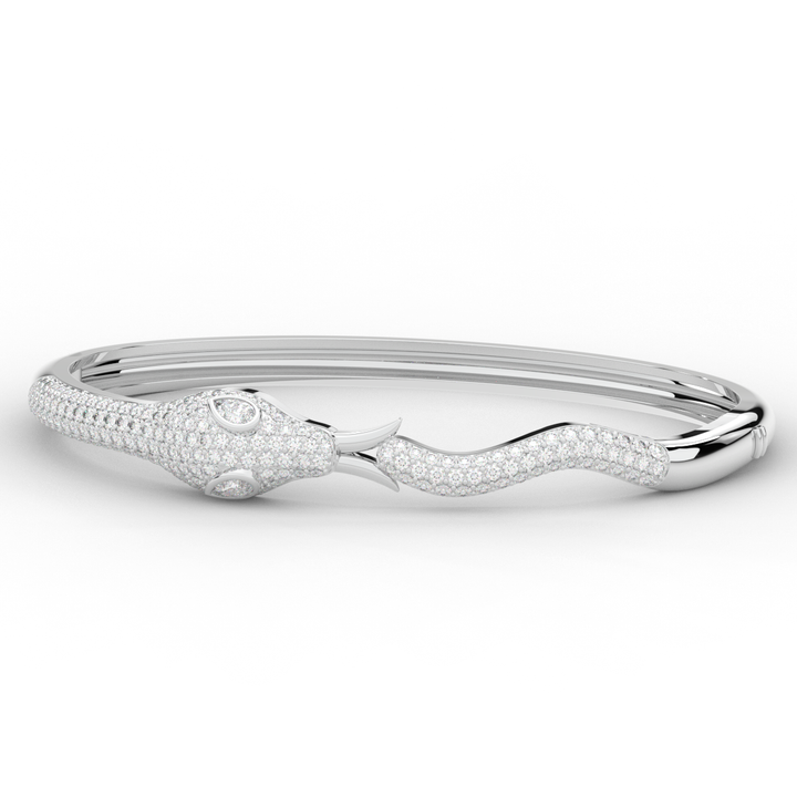 2.00CT.TW ROUND AND PEAR LAB DIAMOND SNAKE BANGLE