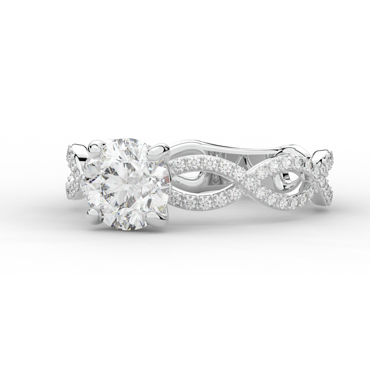 1.30CT.TW ROUND LAB DIAMOND ENGAGEMENT RING