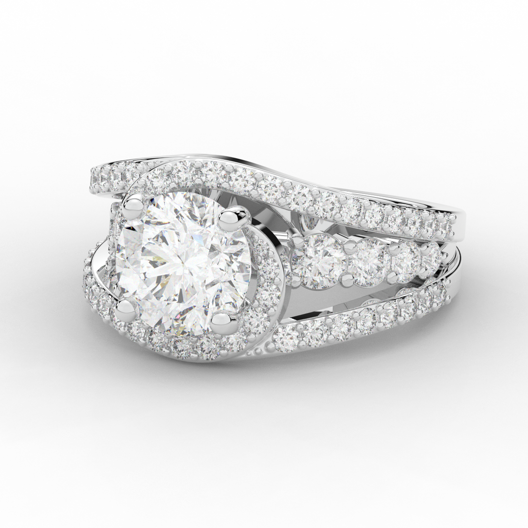 3.30CT.TW ROUND LAB DIAMOND ENGAGEMENT RING