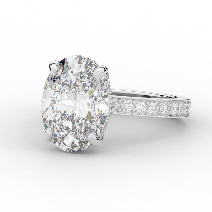 4.30CT.TW OVAL LAB DIAMOND BAND ENGAGEMENT RING