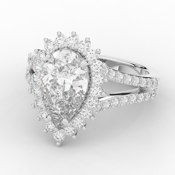 3.60CT.TW ROUND LAB DIAMOND ENGAGEMENT RING