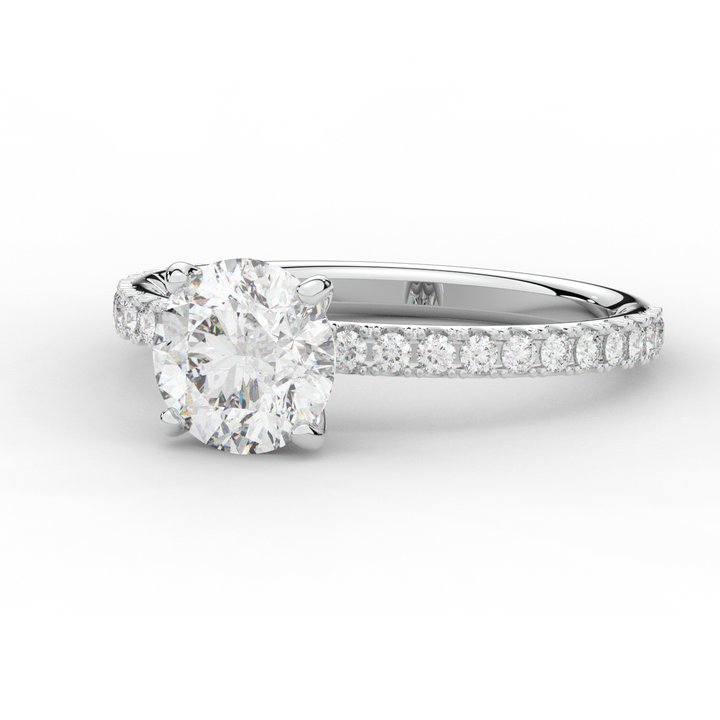 1.75CT.TW ROUND LAB DIAMOND SOLITAIRE ENGAGEMENT RING