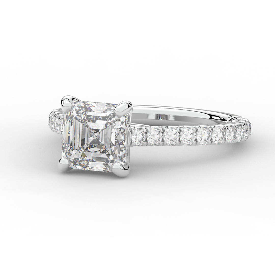 2.40CT.TW ASSCHER LAB DIAMOND ENGAGEMENT RING