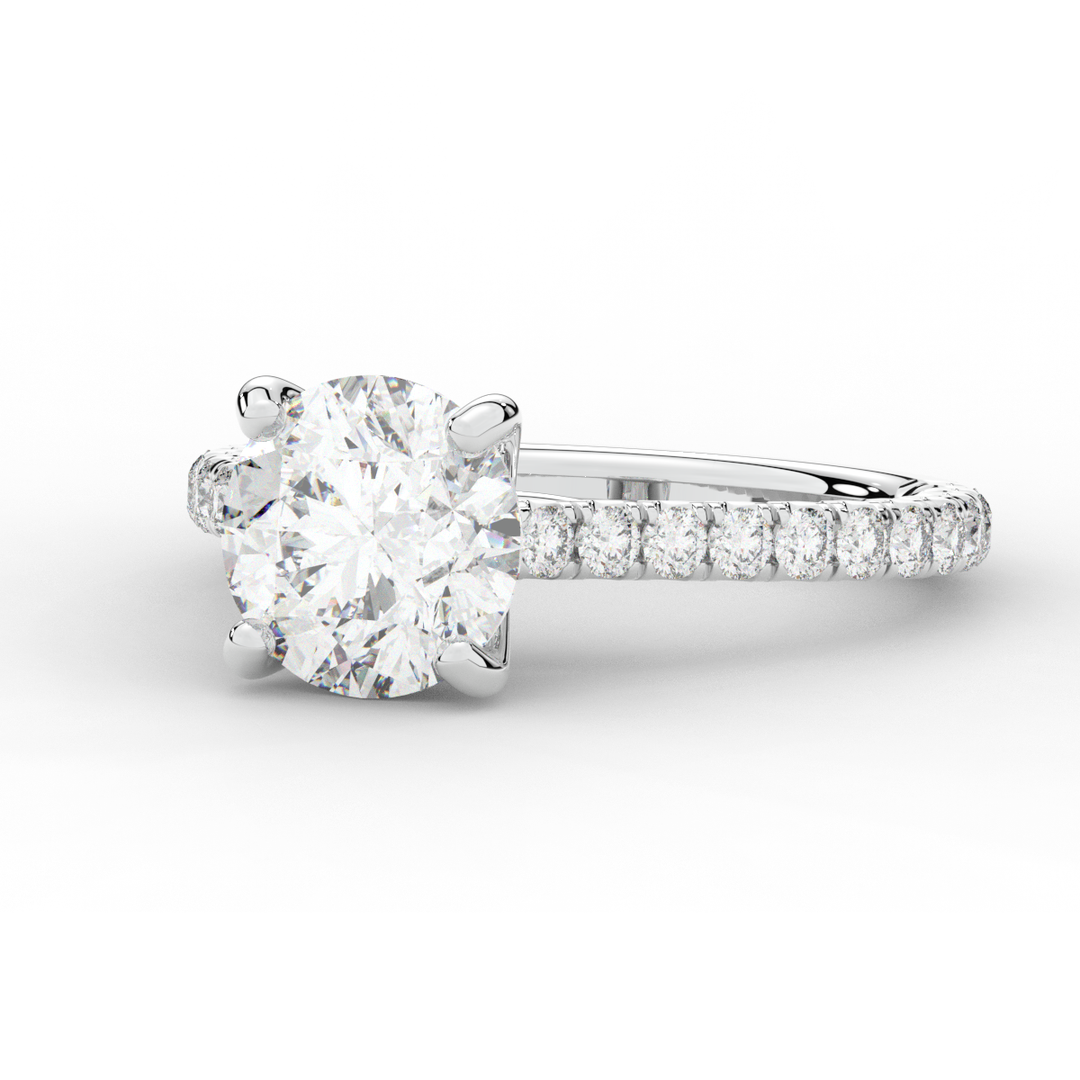 2.40CT.TW ROUND LAB DIAMOND ENGAGEMENT RING