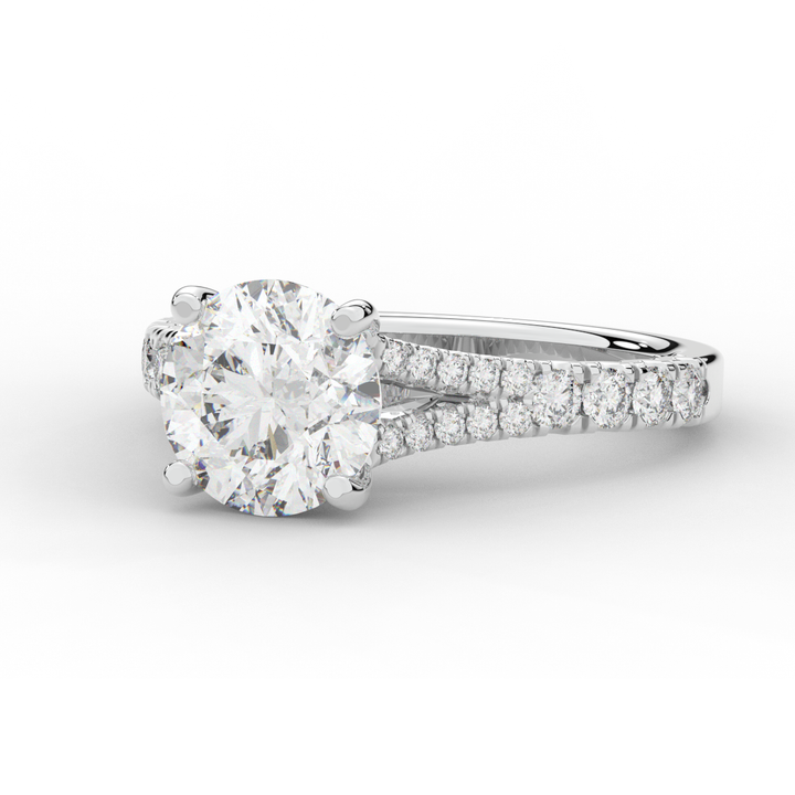 2.45CT.TW ROUND LAB DIAMOND ENGAGEMENT RING