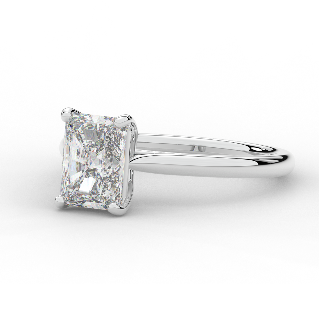 2.00CT RADIANT LAB DIAMOND SOLITAIRE ENGAGEMENT RING