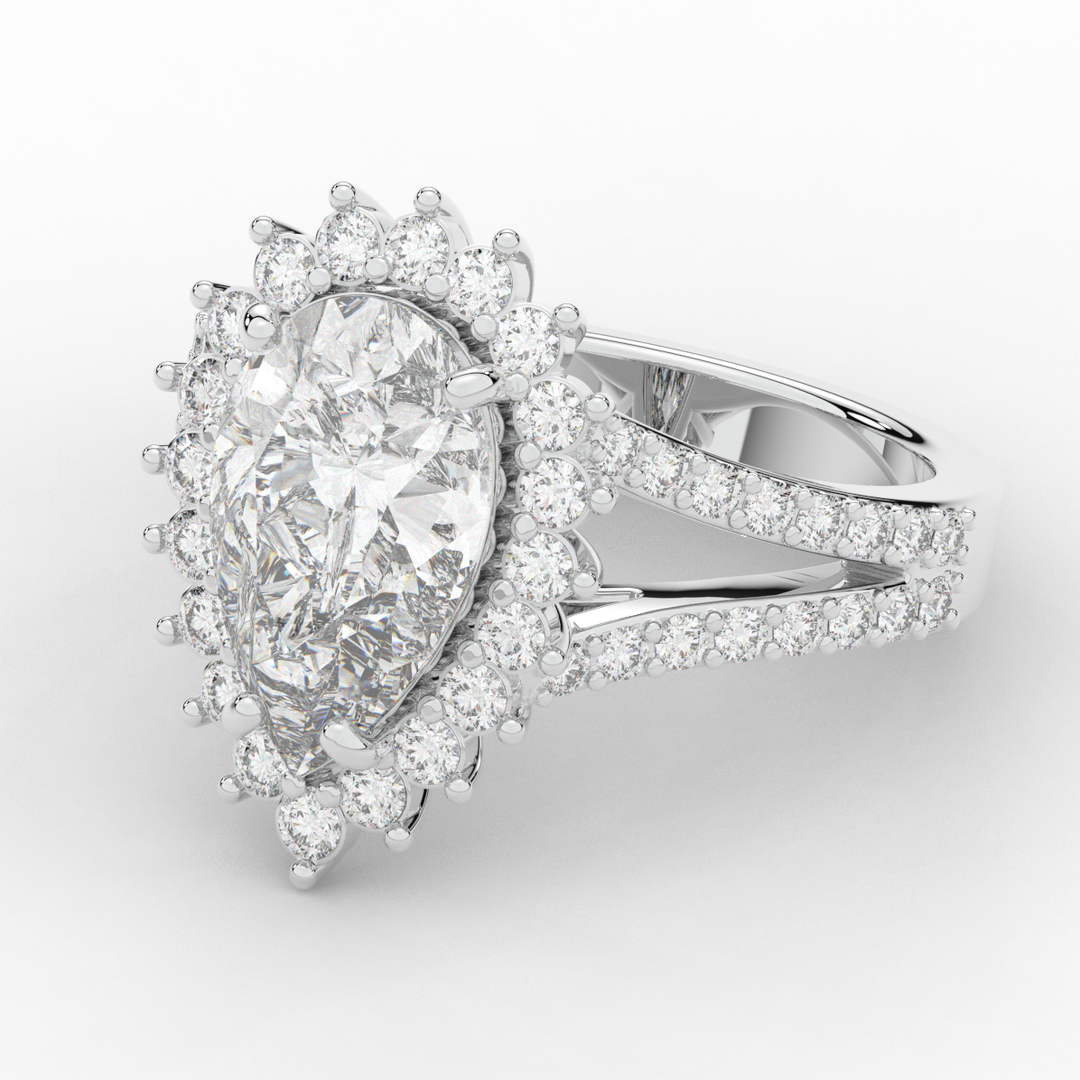 3.60CT.TW ROUND LAB DIAMOND ENGAGEMENT RING