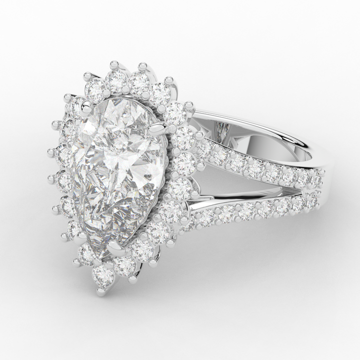 3.60CT.TW ROUND LAB DIAMOND ENGAGEMENT RING