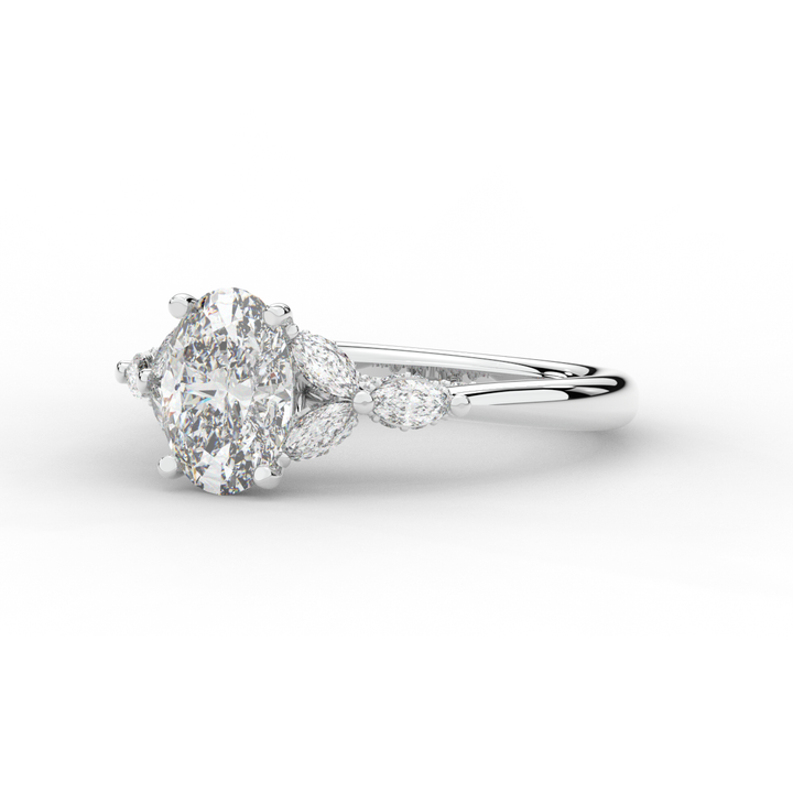 2.00CT.TW OVAL LAB DIAMOND ENGAGEMENT RING