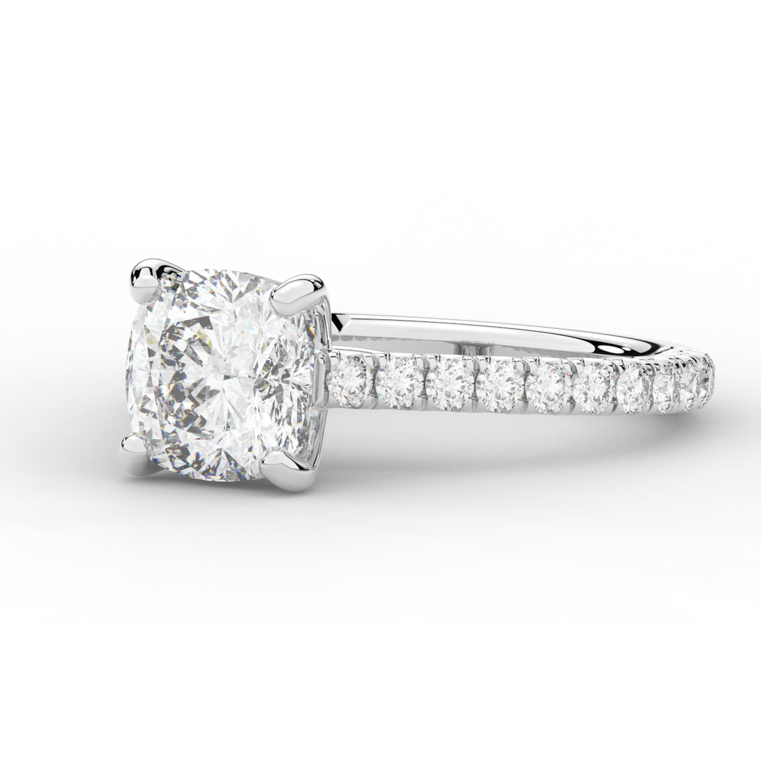 2.40CT.TW CUSHION LAB DIAMOND ENGAGEMENT RING