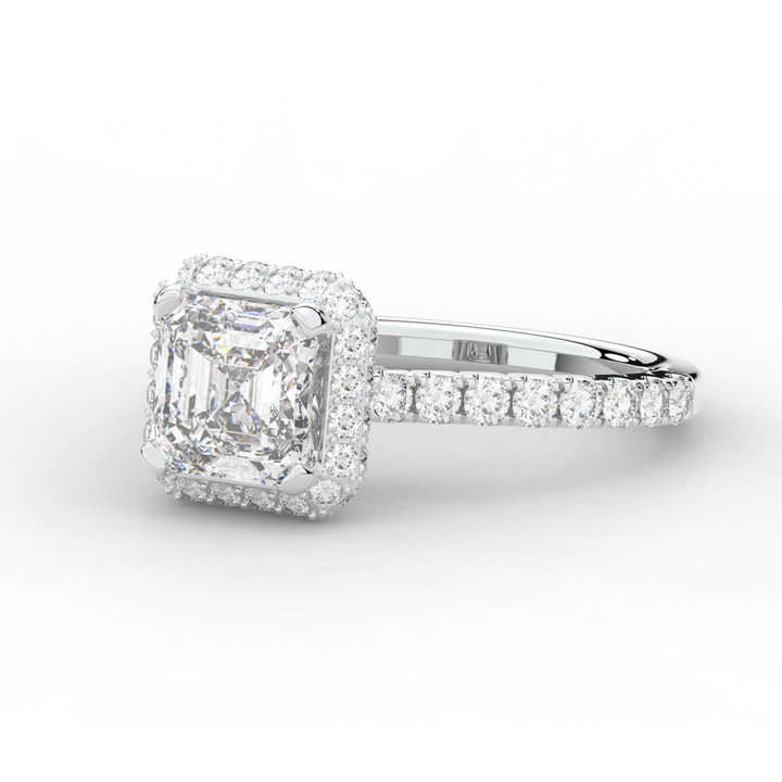 2.75CT.TW ASSCHER LAB DIAMOND HALO ENGAGEMENT RING