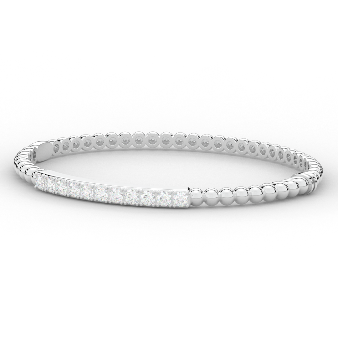 1.10CT.TW ROUND LAB DIAMOND BANGLE