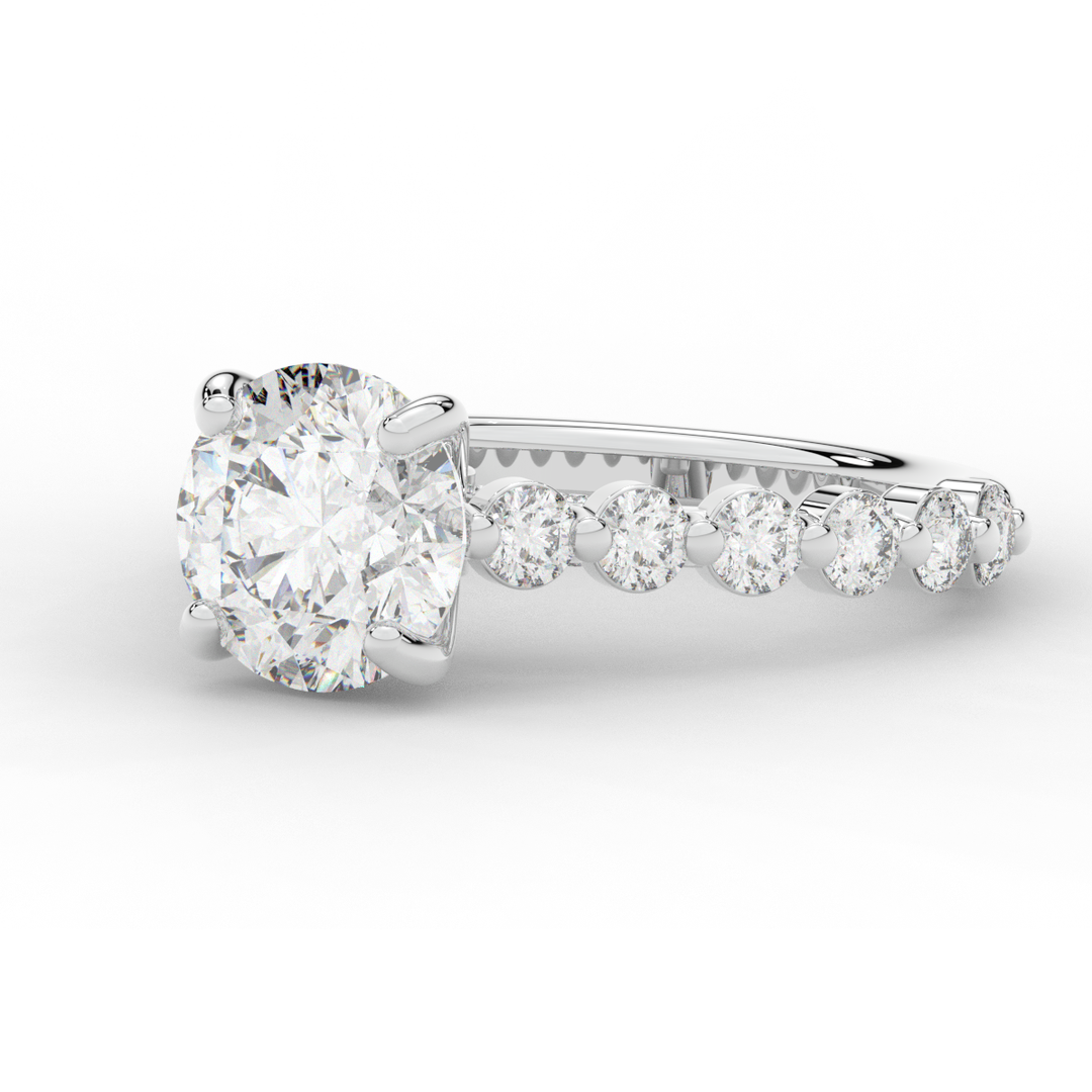 3.90CT.TW ROUND LAB DIAMOND ENGAGEMENT RING