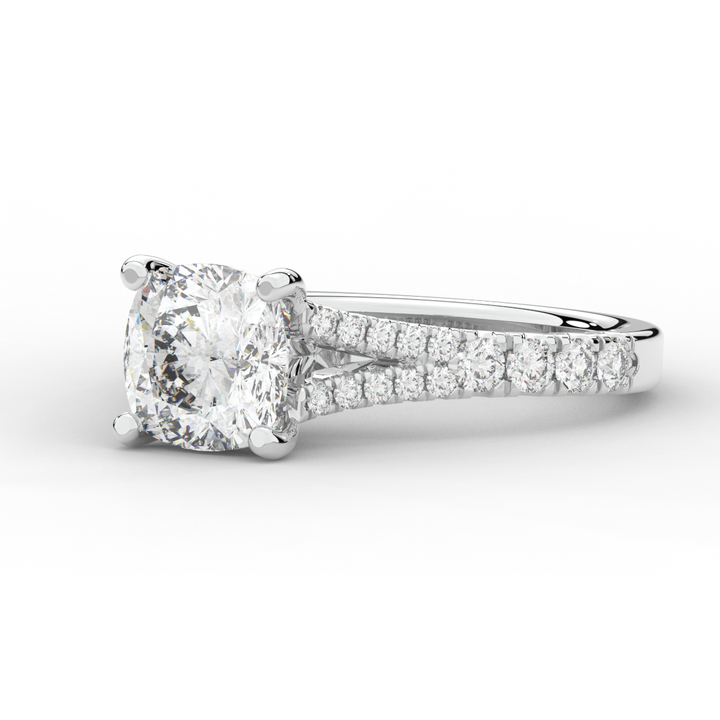 2.45CT.TW CUSHION LAB DIAMOND ENGAGEMENT RING