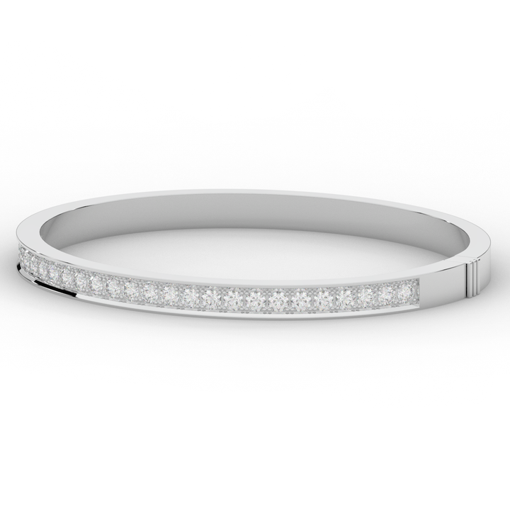 1.25CT.TW ROUND LAB DIAMOND BANGLE