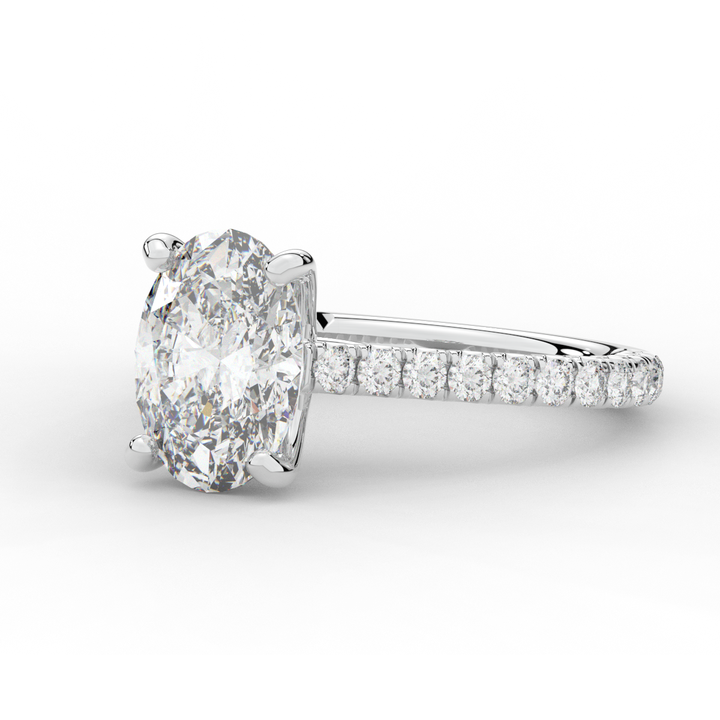 2.40CT.TW OVAL LAB DIAMOND ENGAGEMENT RING