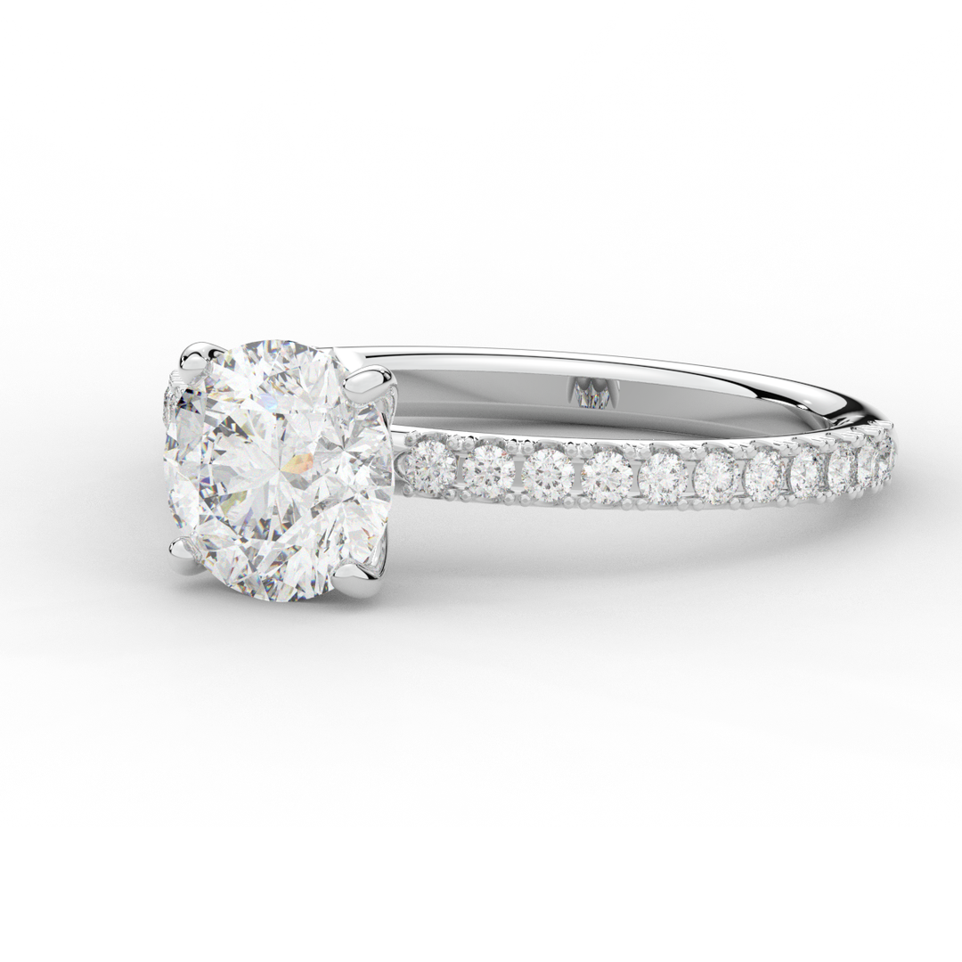 1.75CT.TW ROUND LAB DIAMOND SOLITAIRE ENGAGEMENT RING