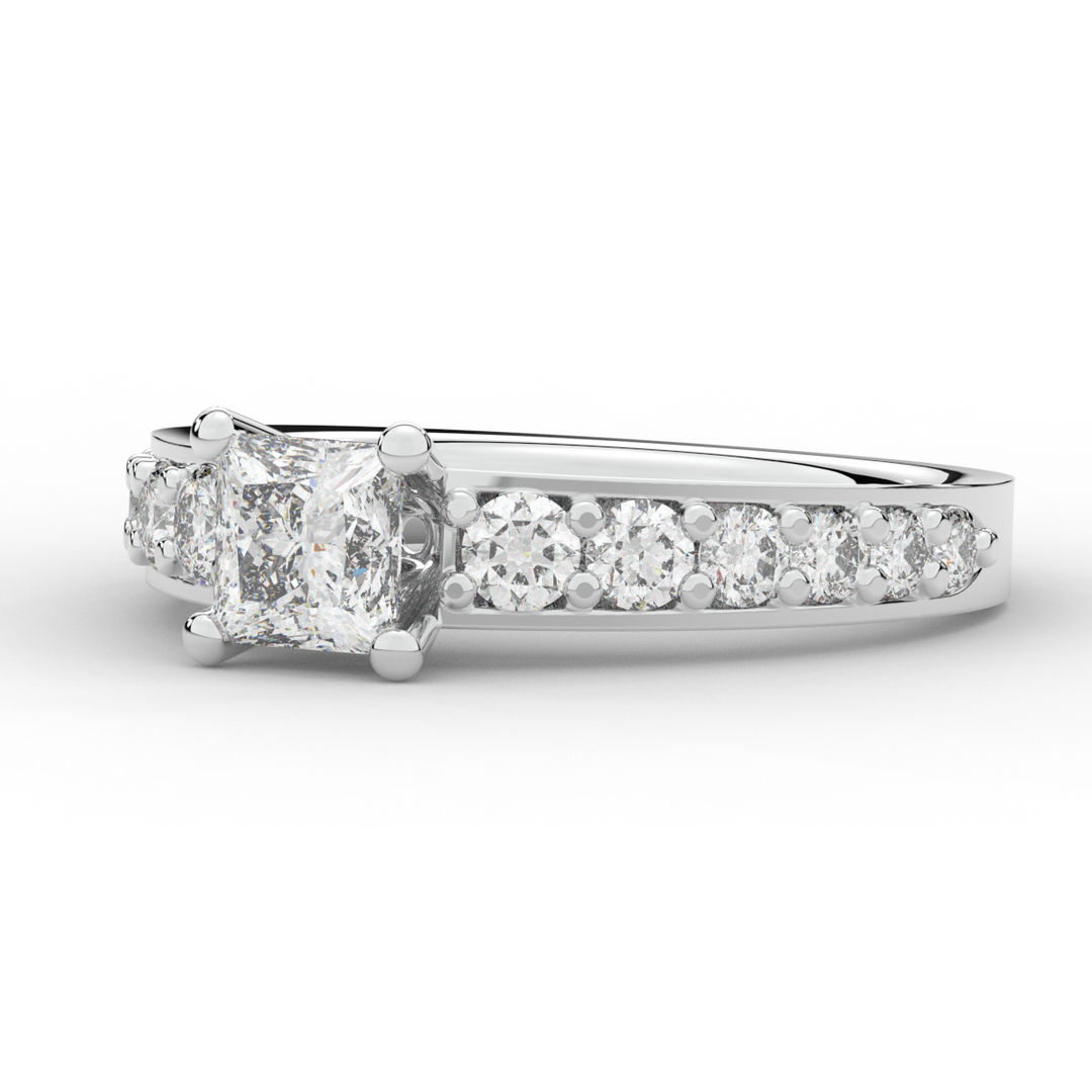 1.75CT.TW PRINCESS LAB DIAMOND SOLITAIRE ENGAGEMENT RING