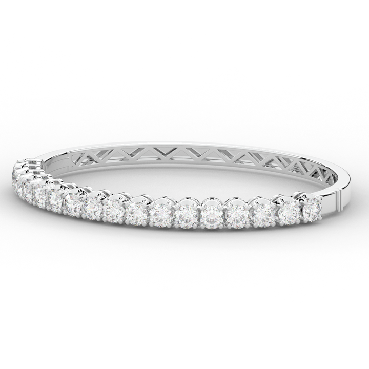 5.00CT.TW ROUND LAB DIAMOND BANGLE