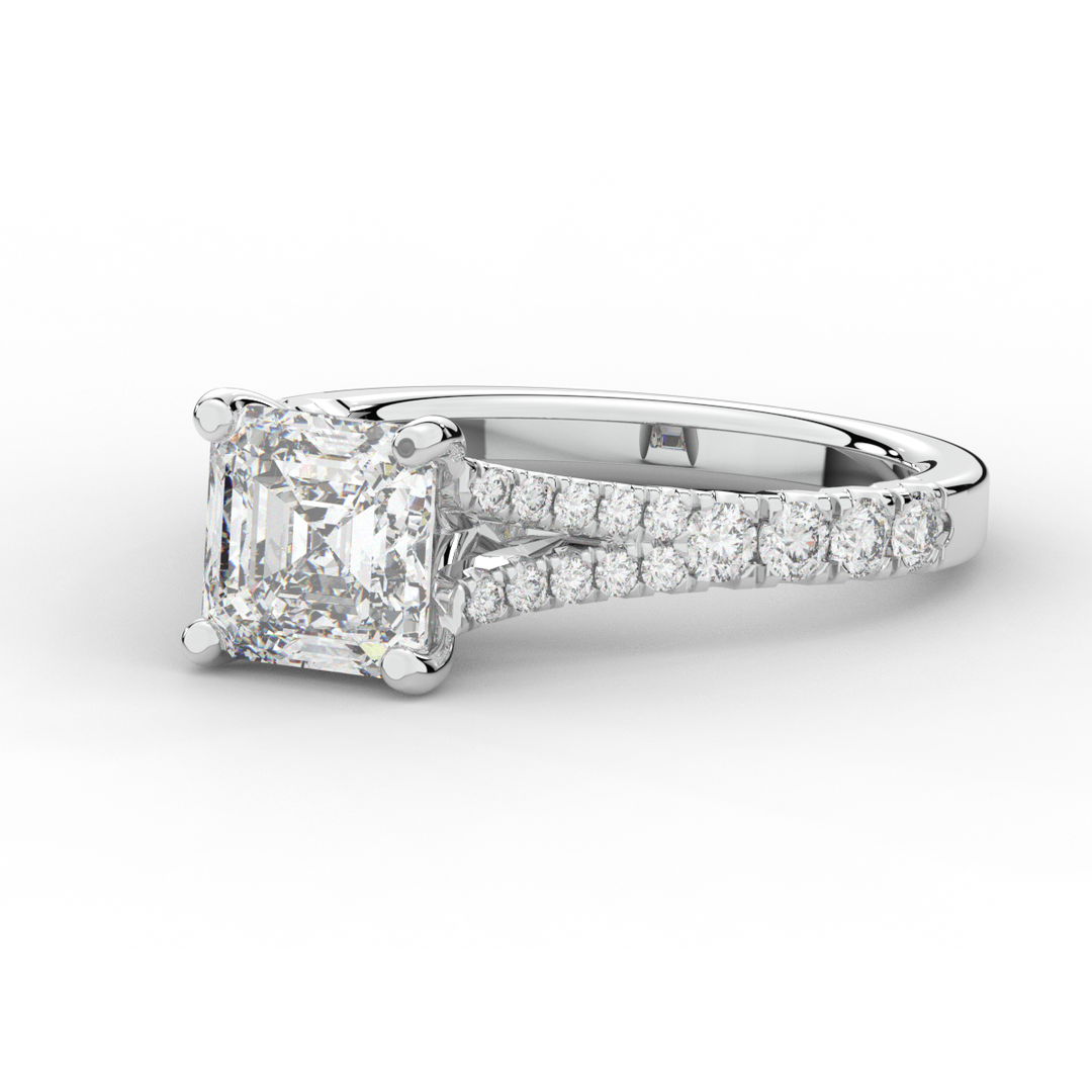 2.45CT.TW ASSCHER LAB DIAMOND ENGAGEMENT RING