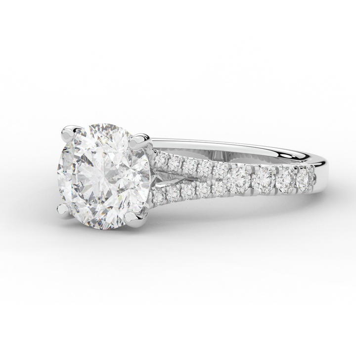 2.45CT.TW ROUND LAB DIAMOND ENGAGEMENT RING